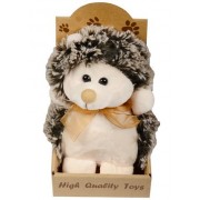Ёжик большой серый/белый/бежевый в крафт-коробке 16/17см 12-01570-С4 (12-01570-С3)