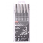 Линеры Hatber 'Noir/Нуар. Terra Colora' черные, 5 штук