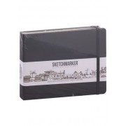 Скетчбук 21*14 80л 'Sketchmarker' черный, нелинованн. 140г/м2, слоновая кость, тв.обл