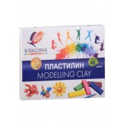 Пластилин 40цв 800гр 'Классика' к/к, стек, Луч