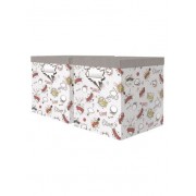 Короб XL 'Comics vibe' 32*31*35см, кашированный трехслойный гофро картон. Набор 2 шт.