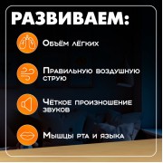 Набор для развития речи и дыхания «Весёлые упражнения», дыхательный тренажёр, 10 упражнений, 3+, МИКС
