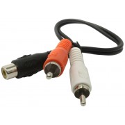 Кабель Telecom 1хRCA - 2хRCA (TAV4355), 0.2 м, черный