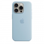 Силиконовый чехол iPhone 15 светло голубой