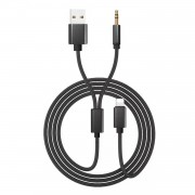 Nettech JBC037 Кабель USB + Jack в Lightning (черный)