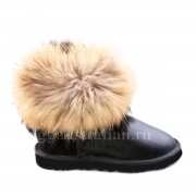 Mini Fox Fur Metallic Black (37)