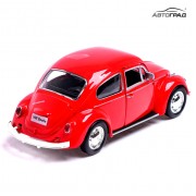 Машина металлическая VOLKSWAGEN BEETLE 1967, 1:32, открываются двери, инерция, цвет красный