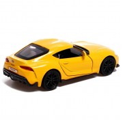 Машина металлическая TOYOTA SUPRA, 1:32, открываются двери, инерция, цвет жёлтый