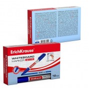 Маркер для доски ErichKrause W-110, 2,0 мм, для письма на досках сухого стирания, чернила на спиртовой основе без ксилола, синий