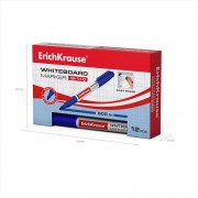 Маркер для доски ErichKrause W-110, 2,0 мм, для письма на досках сухого стирания, чернила на спиртовой основе без ксилола, синий