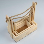 Набор кашпо деревянных 3 в 1 (30.5×18.5×35; 25.5×15×30; 20×12×23)
