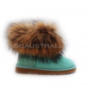 Mini Fox Fur Aqua (37)