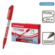 Маркер для доски ErichKrause W-110, 2,0 мм, круглый, красный