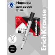 Маркер для досок ErichKrause W-170, 2.0 мм, чернила на спиртовой основе, чёрный