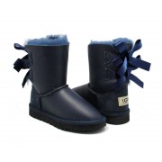 Kids Bow Metallic Navy (27)