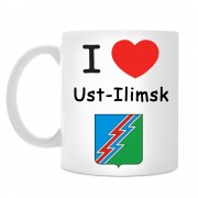 Кружка I love Усть-Илимск