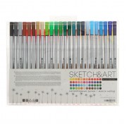 Набор капиллярных ручек 48 цветов Sketch&art, 0,4 мм