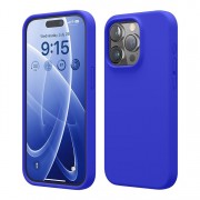 Силиконовый чехол iPhone 15 Pro Max Синий Кобальт