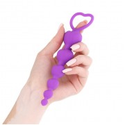 Анальные шарики, силикон Soft-touch, d=11-32 мм, h=140 мм, фиолетовый