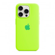 Силиконовый чехол iPhone 15 Pro Лаймовый