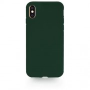 Силиконовый чехол Apple iPhone XS Тёмно - зелёный