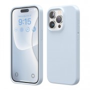Силиконовый чехол iPhone 15 Pro Max Светло - Голубой