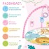 Музыкальный развивающий коврик с пианино, русская озвучка, свет, цвет розовый Музыкальный развивающий коврик с пианино, русская озвучка, свет, цвет розовый