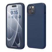 Силиконовый чехол iPhone 14 Plus Тёмно - Синий