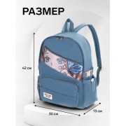 Рюкзак школьный на молнии, с карманами, розовый (черный)