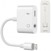Переходник Lightning(M) to Lightning(F)/AUX 3.5mm, 11.5 см, Белый