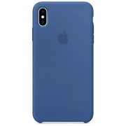Силиконовый чехол Apple iPhone XS Серо-сиреневый