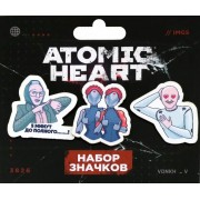 Набор значков Atomic heart. Баба Зина