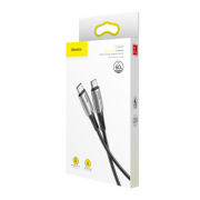 Кабель Baseus Water Drop-shaped Lamp Type-C PD2.0 60W Flash Charge Data Cable 20V 3A 1m Черный