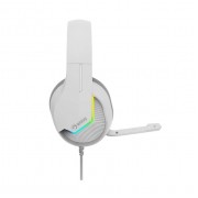 Наушники Marvo H8618 WH, игровые, полноразмерные, микрофон, USB, 2 м, RGB, серый