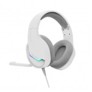 Наушники Marvo H8618 WH, игровые, полноразмерные, микрофон, USB, 2 м, RGB, серый