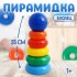 Пирамидка детская, 5 колец с шаром Пирамидка детская, 5 колец с шаром
