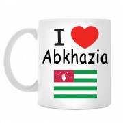 Кружка I love Abkhazia (Я люблю Абхазию)