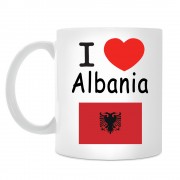 Кружка I love Albania (Я люблю Албанию)