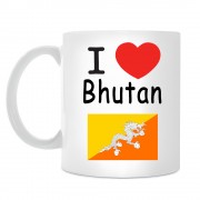 Кружка I love Bhutan (Я люблю Бутан)