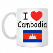 Кружка I love Cambodia (Я люблю Камбоджу)