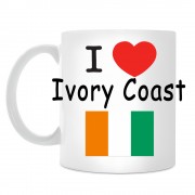 Кружка I love Ivory Coast (Я люблю Кот-д’Ивуар)