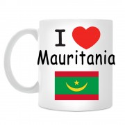 Кружка I love Mauritania (Я люблю Мавританию)
