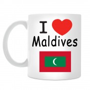 Кружка I love Maldives (Я люблю Мальдивы)