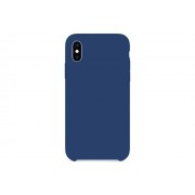 Силиконовый чехол Apple iPhone XS тёмно - синий