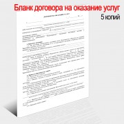 Стандартный бланк Договор на оказание услуг