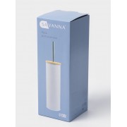 Ёршик для унитаза SAVANNA BAMBOO, 9.5×38 см, белый