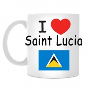 Кружка I love Saint Lucia (Я люблю Сент-Люсию)