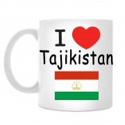 Кружка I love Tajikistan (Я люблю Таджикистан)