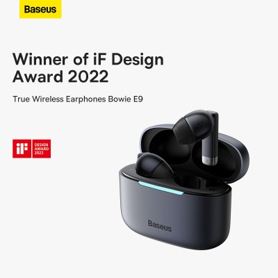Беспроводные наушники BASEUS Bowie E9, Bluetooth, 40 мАч, черный Беспроводные наушники BASEUS Bowie E9, Bluetooth, 40 мАч, черный