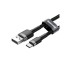 Кабель USB BASEUS Cafule, USB - Type-C, 3A, 1 м, серый+черный Кабель USB BASEUS Cafule, USB - Type-C, 3A, 1 м, серый+черный